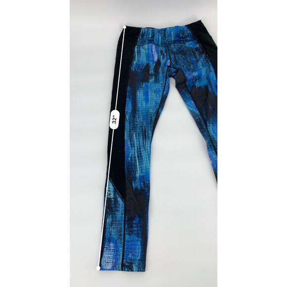 Women's Multi-Tone Blue Athletic Fitted Leggings Women's Size Small - Picture 4 of 6